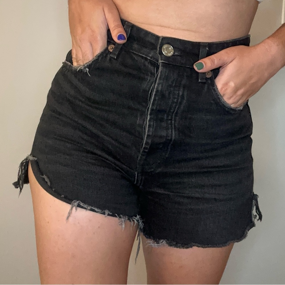 Black Denim High-Waisted Zara Shorts